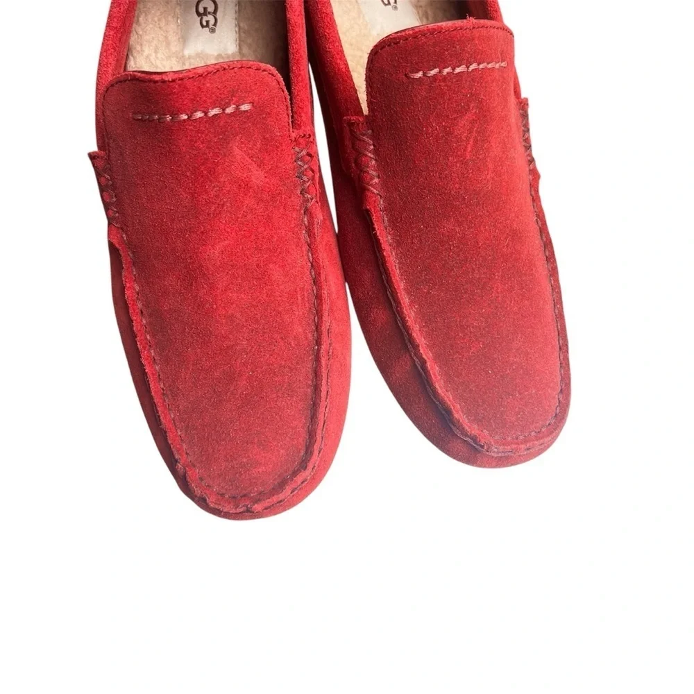 Ugg Men's BURGANDY  Hendrick loafer sneaker moc-toe shoe NWOT size 9